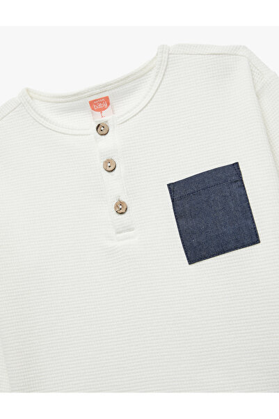 Koton Cotton Long Sleeve Crew Neck T-Shirt