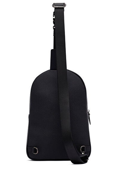 Derimod Men's Black Leather Crossbody Bag 25Sbd3532Ft