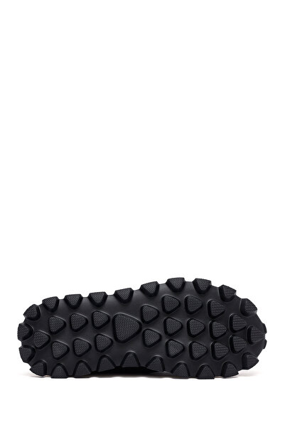 Derimod Zero Erkek Siyah Bağcıklı Kalın Tabanlı Kumaş Sneaker 25SFD69406F