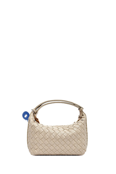 Derimod Women's Beige Accessory Knitted Mini Shoulder Bag 25Sbd292329