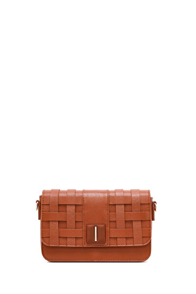 Derimod Kadın Taba Uzun Askılı Örgü Çapraz Çanta 25ABD261529