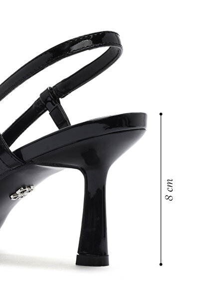 Derimod Kadın Siyah Arkası Açık İnce Topuklu Ayakkabı 25SFE493116