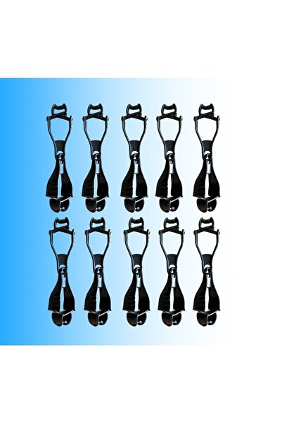 NORTIA Eldiven Tutucu Klips 10 Adet Siyah