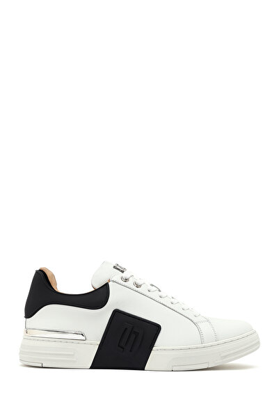 Derimod Erkek Beyaz Bağcıklı Kalın Tabanlı Deri Sneaker 25SFD694318