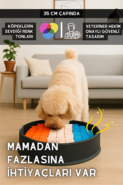 pawdaz Bulyut (35 CM) - Köpek Koku Eğitim Matı, Bulma, Koklama ve Yavaş Yeme Oyuncağı, Kaymaz Taban