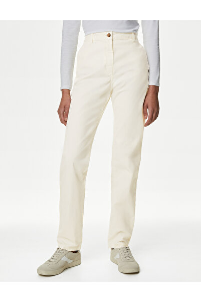 Marks & Spencer Yüksek Bel Slim Fit Chino Pantolon