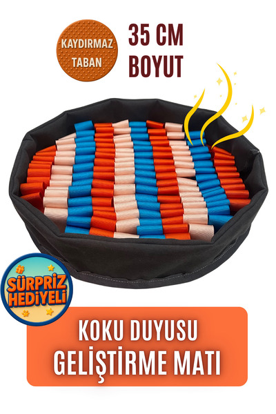pawdaz Bulyut (35 CM) - Köpek Koku Eğitim Matı, Bulma, Koklama ve Yavaş Yeme Oyuncağı, Kaymaz Taban