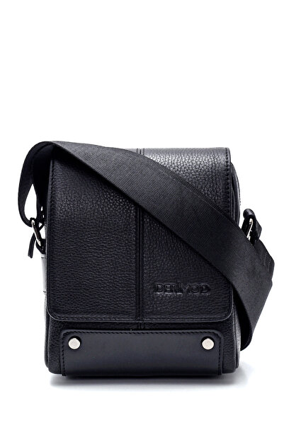 Derimod Ανδρική Μαύρη Δερμάτινη Τσάντα Messenger 21SBD310514
