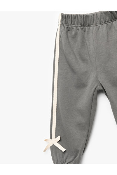 Koton Pamuklu Beli Lastikli Fiyonk Detaylı Şardonlu Jogger Eşofman Altı