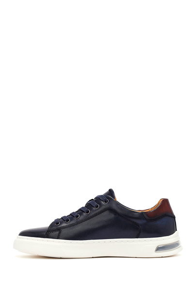 Derimod Erkek Lacivert Bağcıklı Deri Sneaker 25SFD693018