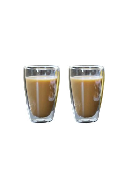 Atlas Mutfak New Style Double Wall Long Glass 400 ml Water, Soft Drink, Latte...