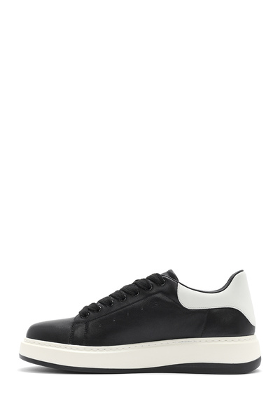 Derimod Erkek Siyah Bağcıklı Deri Sneaker 25SFD691818