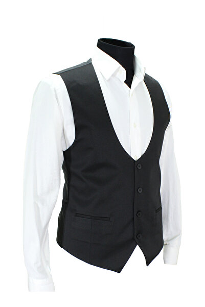 MENTOR REGALO Μαύρο Cepken Slim Fit Μαύρο Πούπουλο Ύφασμα 50619