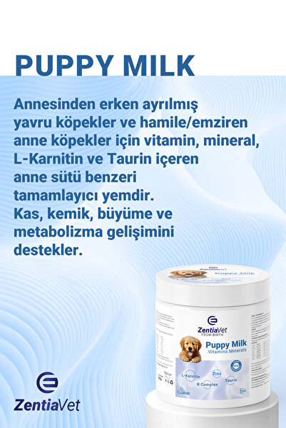zentiavet Puppy Mılk 200 gr Köpek Süt Tozu Anne Sütü Destekli (HAMİLE VE YAVRU KÖPEKLER IÇİN)