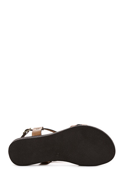 Derimod Kadın Taba Parmak Arası Hakiki Deri Bodrum Sandalet 25SFD330818