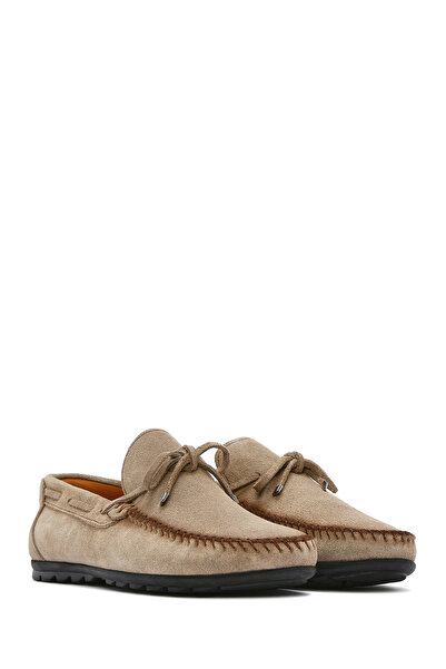 Derimod Erkek Bej Süet Hakiki Deri Casual Ayakkabı Casual Günlük Ayakkabı 25SFD754310