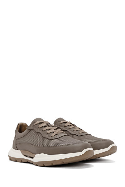 Derimod Erkek Vizon Bağcıklı Deri Sneaker 25SFD611314