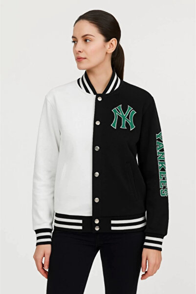 eraypi Mdb Two-Thread Embroidered College Jacket Black