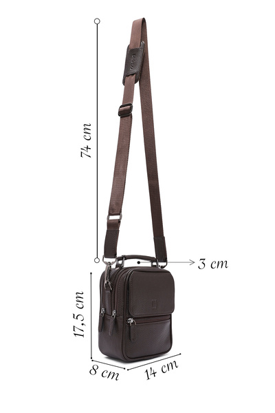 Derimod Erkek Kahverengi Deri El Çantası 24WBD3404FT