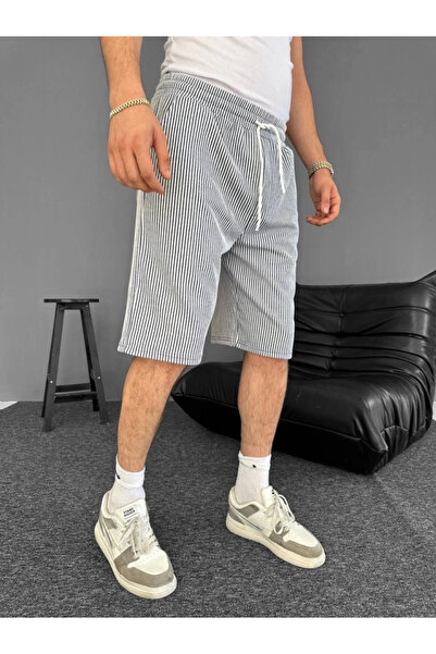 TBL DEKOR Mdb U Stripe Pocket Shorts Gray