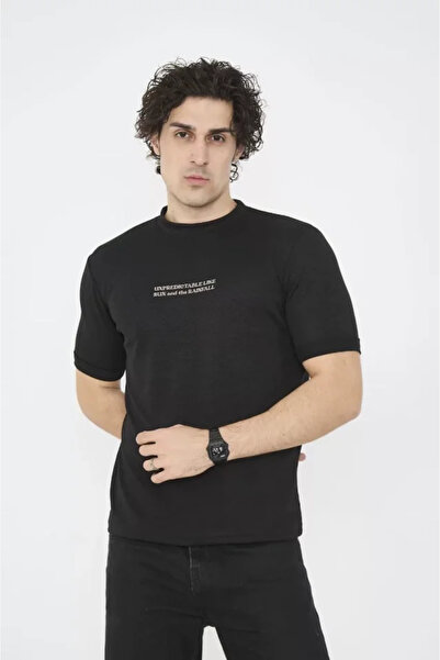 ARONA Mdb Unisex Crew Neck Slim Fit T-Shirt Black