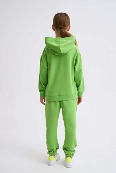 THERECOLOR Girl's Green Organic Sweatpants with Two Pockets