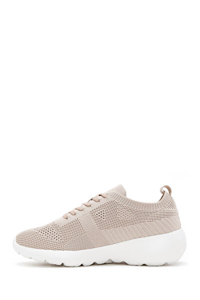 Derimod Zero Kadın Bej Bağcıklı Kalın Tabanlı Sneaker 25SFD43026F