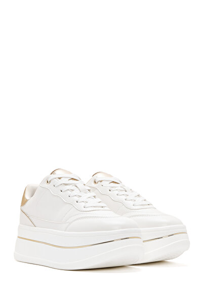 Derimod Kadın Beyaz Bağcıklı Kalın Tabanlı Sneaker 25SFD431018