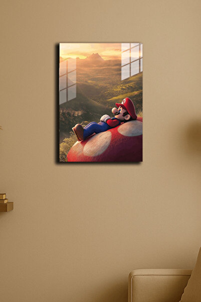 EABASKI Poster metalic "Mario" cu imprimeu, Tablou cadou 30x40 cm