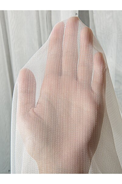 Perle Şeffaf Bambu Tül Perde | 1/3 Sık Pile | Ütü Gerektirmez | En Çok Tercih Edilen Tül Perde