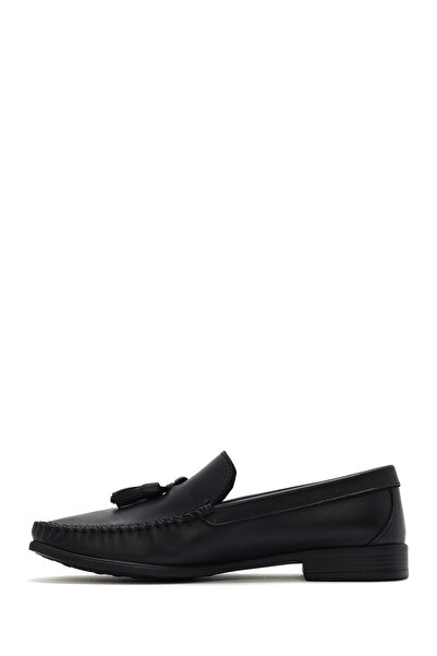 Derimod Pantofi pentru bărbați din piele naturală cu ciucuri negre, pantofi casual, pantofi casual 25SFD754218