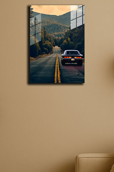 EABASKI Poster metalic  "Classic Style Car cu imprimeu " de 3 ", Tablou cadou...