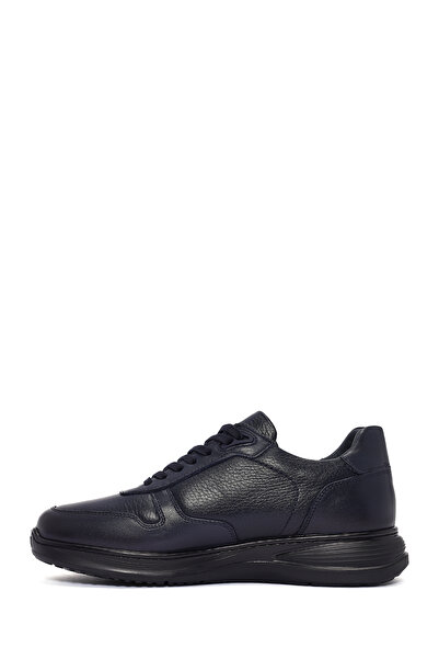Derimod Erkek Lacivert Bağcıklı Deri Casual Sneaker 24WFD6768FT