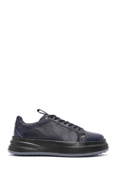 Derimod Erkek Lacivert Bağcıklı Deri Sneaker 24WFD6110FT