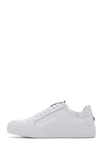 Derimod Kadın Beyaz Bağcıklı Deri Sneaker 24WFD290018