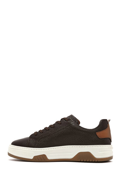 Derimod Erkek Kahverengi Bağcıklı Kalın Tabanlı Deri Sneaker 25SFD6882FT