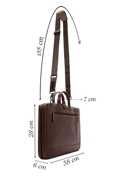 Derimod Men's Brown Leather Briefcase 23Sbd3302Cr