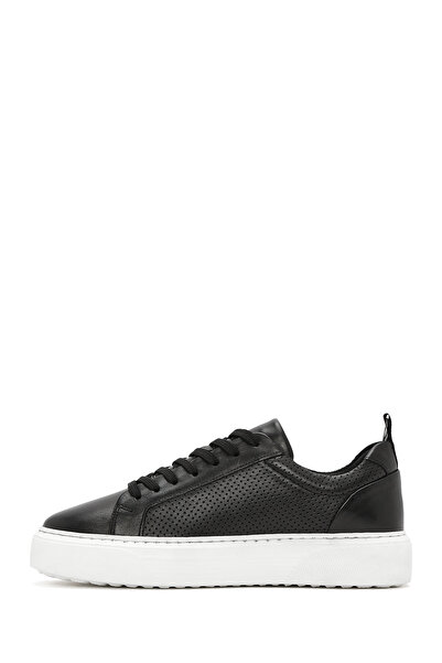 Derimod Men's Black Lace-Up Leather Sneaker 25Sfd 640414