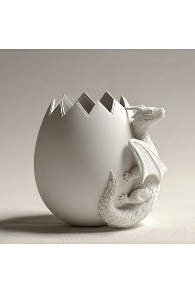 homika dekorasyon Ejderha Yumurtası Taş Tozu Saksı Mumluk Fantastik Dekoratif...