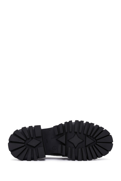 Derimod Жіночі чорні пряжки деталізовані шкіряні чоловічі мокасини 24WFD130316