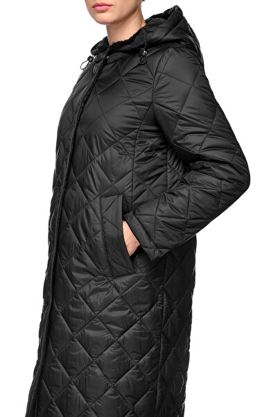 Geox Women's Black Xhup, Amabel Hooded Coat W4620Bt3132F9000