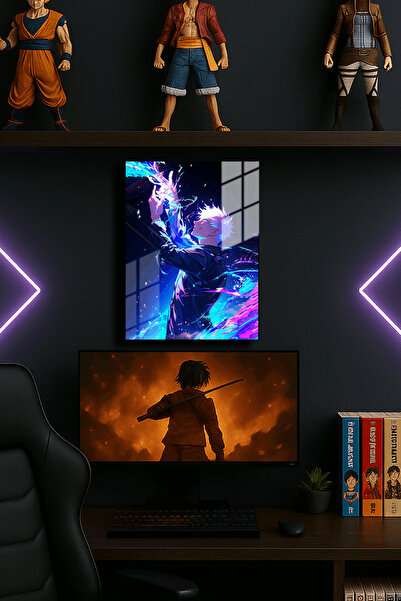 EABASKI  "Γκότζο Σατόρου Τζουτζούτσου Καϊζέν " με τύπωμα Μεταλλική Αφίσα, Δώρ...