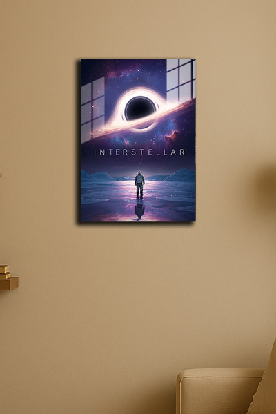EABASKI Poster metalic  "Interstellar" cu imprimeu 2, Tablou cadou 30x40 cm