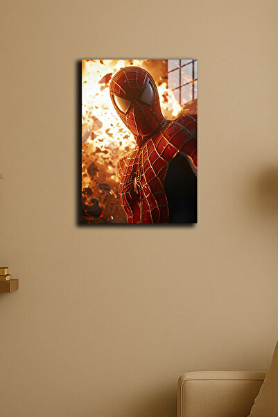 EABASKI Poster metalic "Spider-Man" cu imprimeu 6, Tablo cadou pentru bărbați...