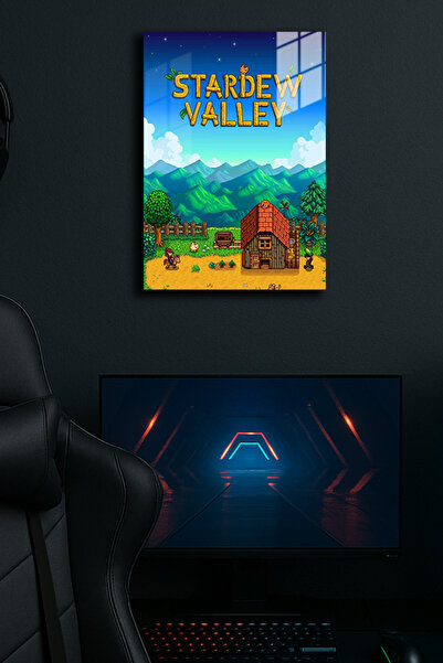 EABASKI Poster metalic "Stardew Valley" cu imprimeu, Tablou cadou 30x40 cm