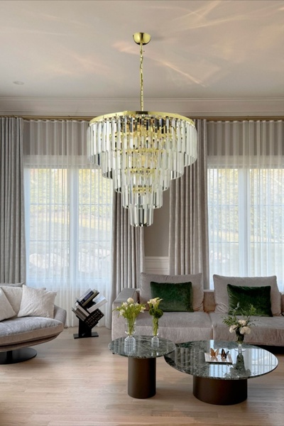 Cristalin Aydınlatma Modern Eskitme Sarkıt Avize