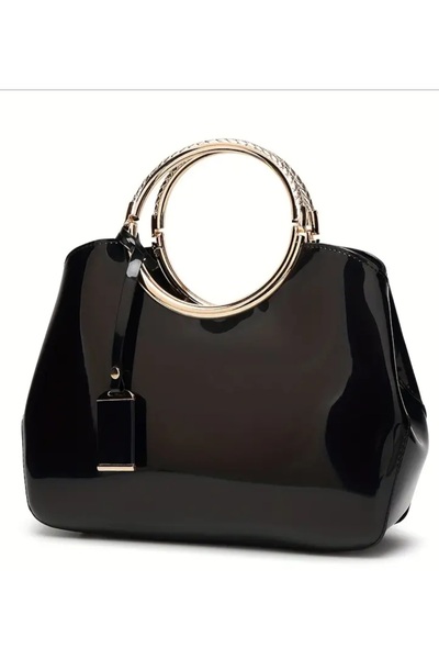 ARONA SİYAH RUGAN ELEGANT ÇANTA