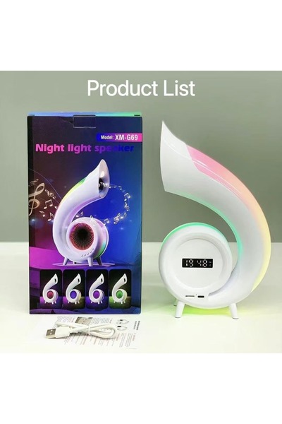 SP ISNUP Portable Bluetooth Speaker with HD Sound, Digital Clock, RGB Lighting for Outdoor Parties