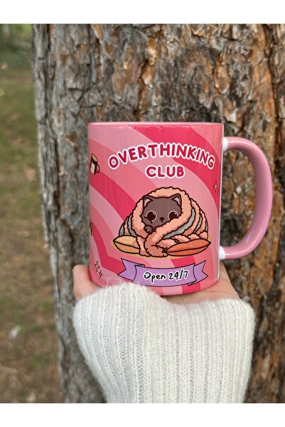 mug shop Overthinking Club Design Premium Porcelain Gift Mug