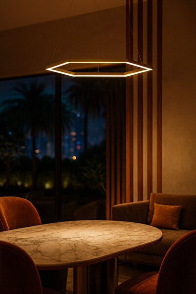 qwell Modern golden chandelier, 60 cm diameter